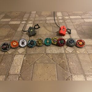 Colorful Beyblade Set with Launchers